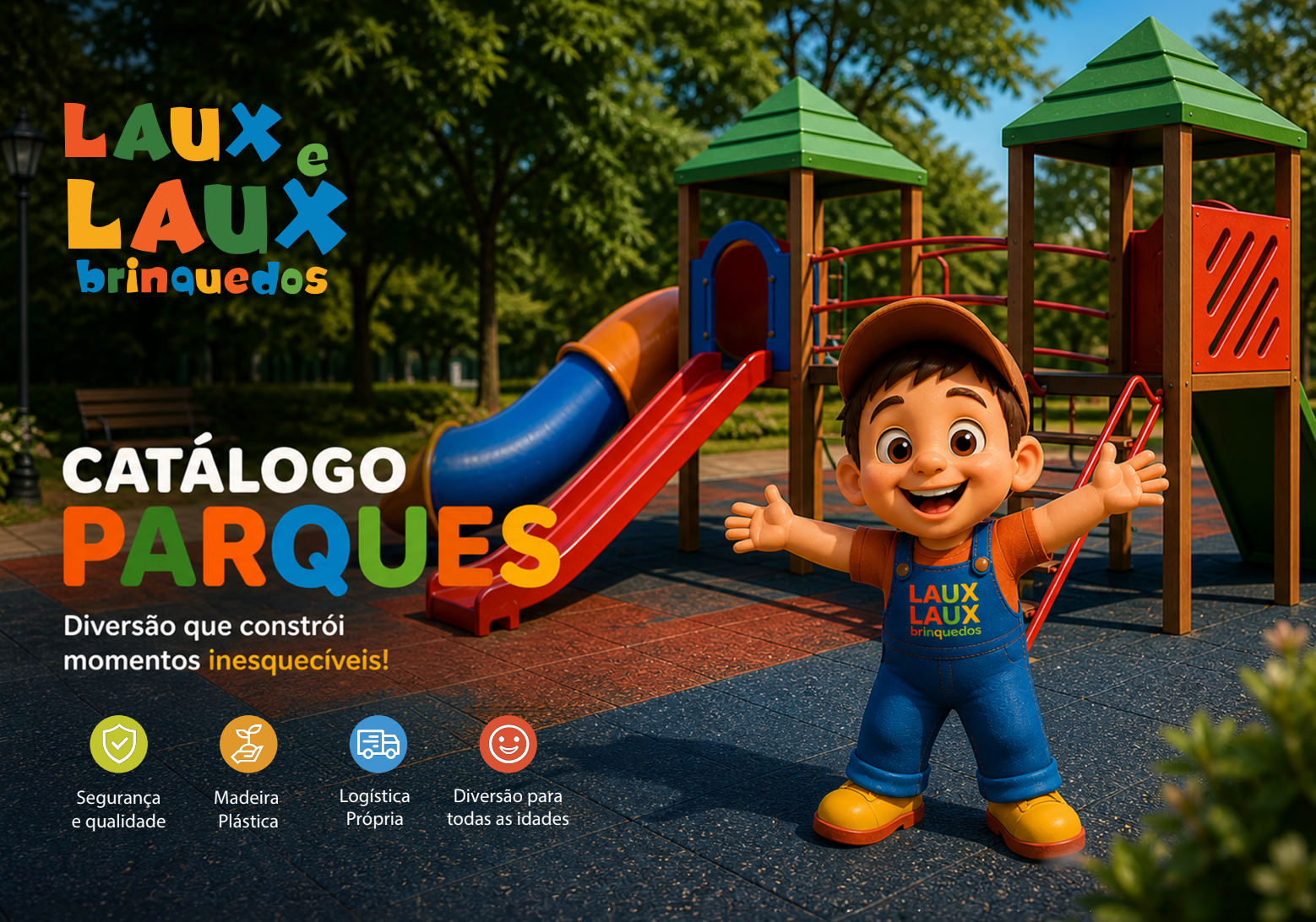 Capa do catálogo Laux Brinquedos